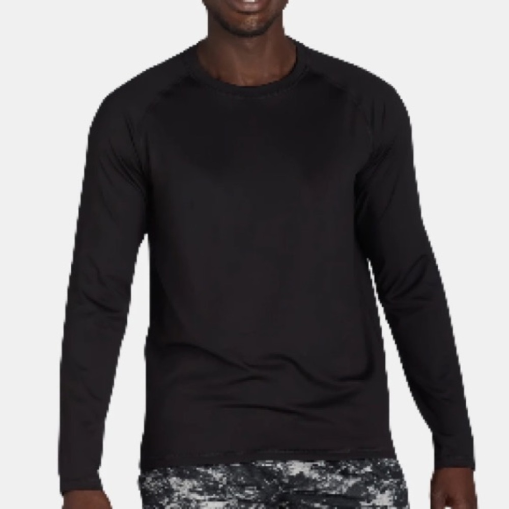 George Men’s 3XL Black Stretch Quick Dry Long Sleeve Sun Shirt with UPF 50+ - Picture 3 of 5